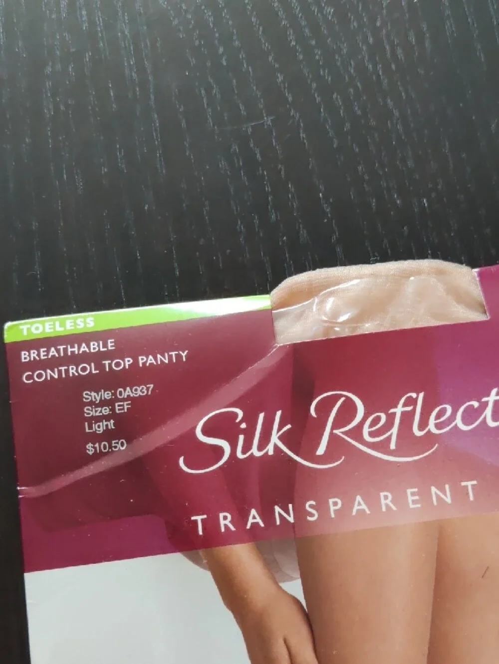 Hanes Silk Reflections Transparent Sheer Toeless Hosiery - Light & Medium Nude